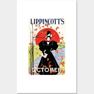 LIPPINCOTT'S OCTOBER 1895 Monthly Magazine Publication by William Carqueville Posters and Art